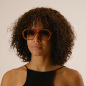 Yue Oversized Aviator Amber