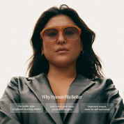 Yue Oversized Aviator Amber