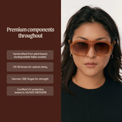 Yue Oversized Aviator Amber